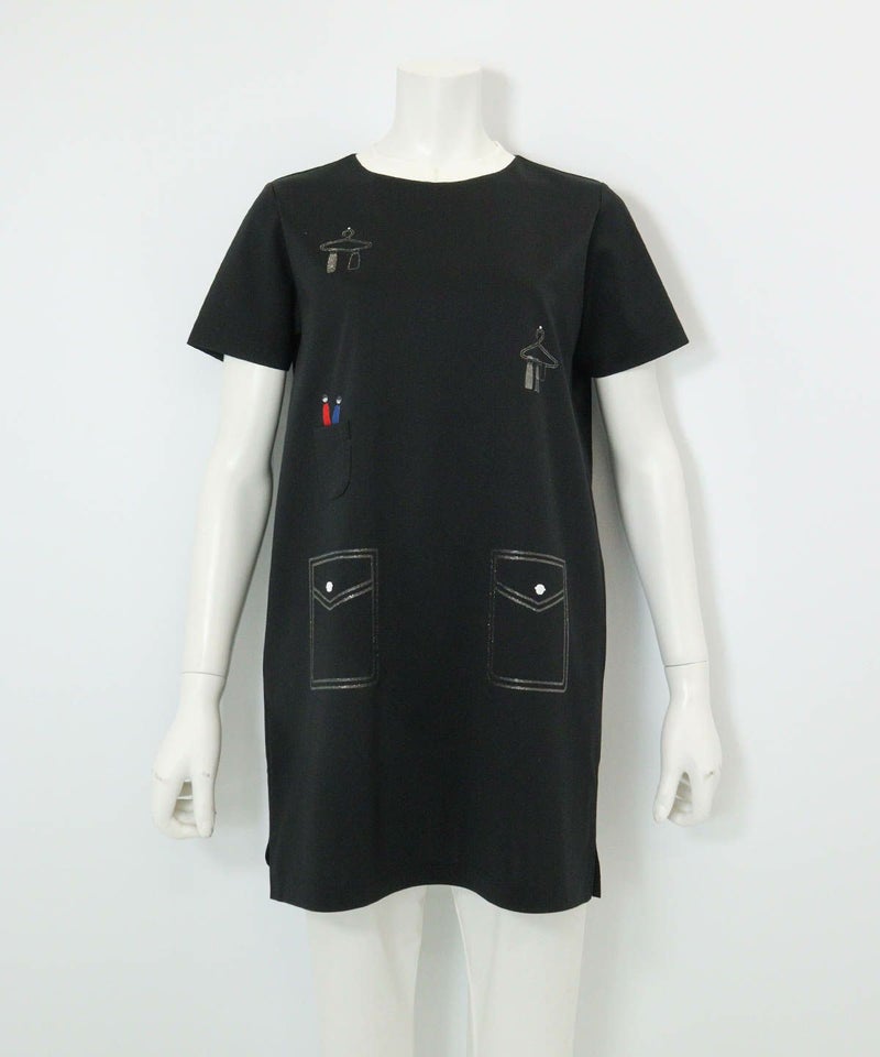 UV冷感ポンチ素材チュニック（ブラック）