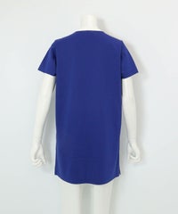 UV冷感ポンチ素材チュニック後（ブルー）