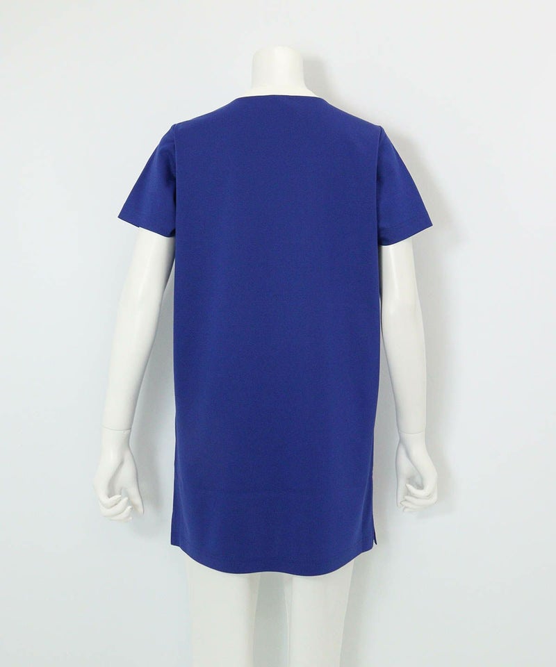 UV冷感ポンチ素材チュニック後（ブルー）