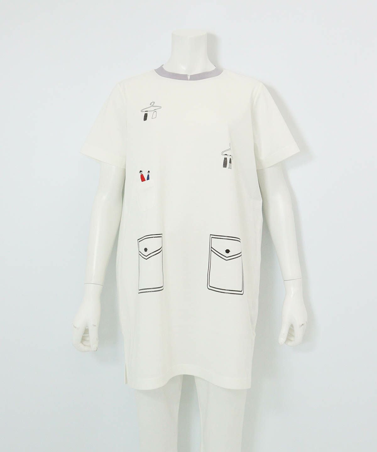 UV冷感ポンチ素材チュニック（ホワイト）