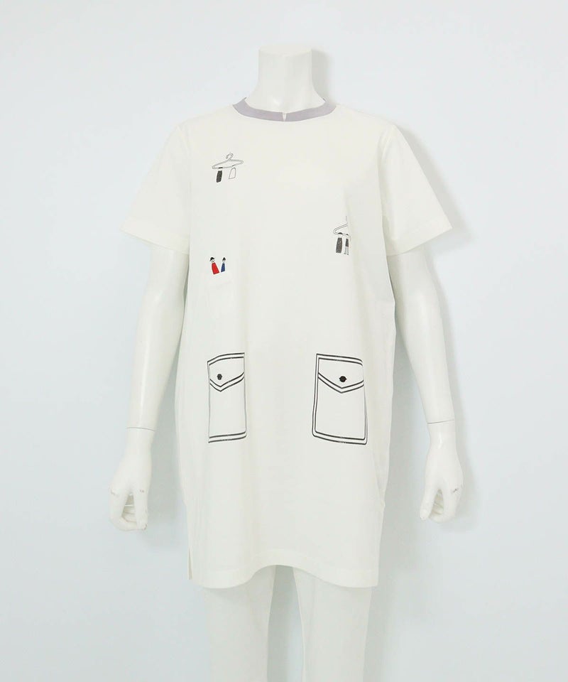 UV冷感ポンチ素材チュニック（ホワイト）