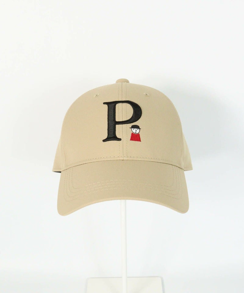 Pロゴ撥水キャップ横（ベージュ）