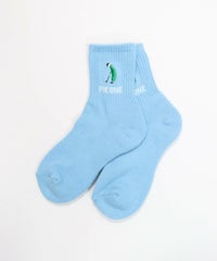 ゴルフピコ刺繍リブソックス（ライトブルー）