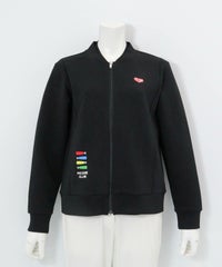 ポイント刺繍ダンボールブルゾン（ブラック）