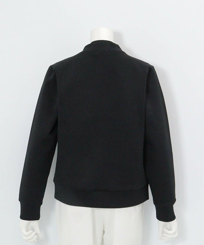 ポイント刺繍ダンボールブルゾン後（ブラック）