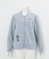 ポイント刺繍ダンボールブルゾン（ライトブルー）