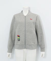 ポイント刺繍ダンボールブルゾン（ライトグレー）