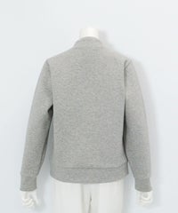 ポイント刺繍ダンボールブルゾン後（ライトグレー）