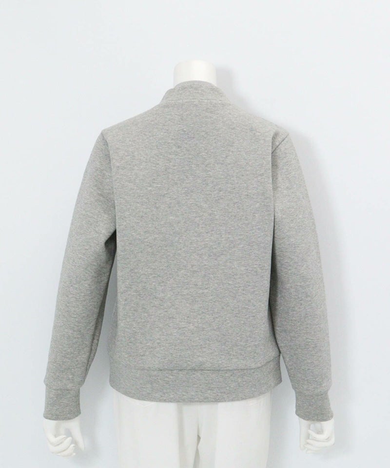 ポイント刺繍ダンボールブルゾン後（ライトグレー）