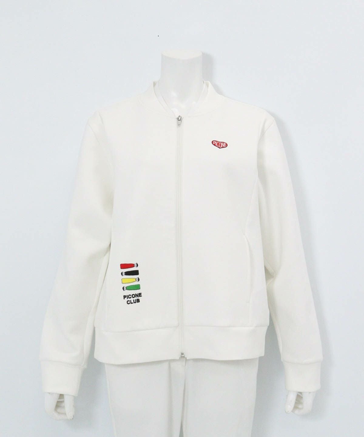 ポイント刺繍ダンボールブルゾン（ホワイト）