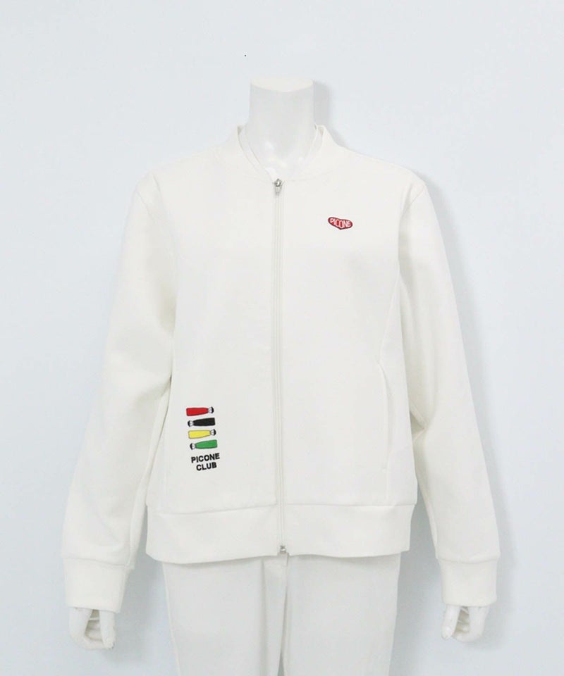 ポイント刺繍ダンボールブルゾン（ホワイト）