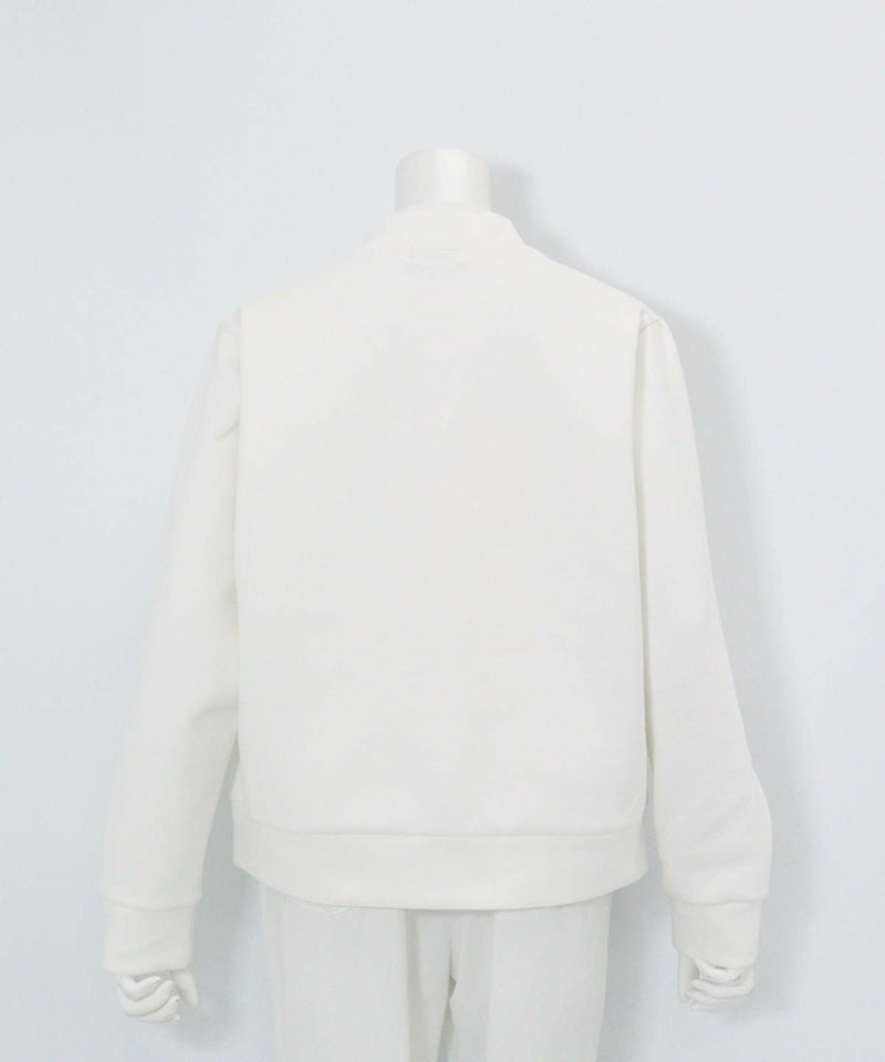 ポイント刺繍ダンボールブルゾン後（ホワイト）