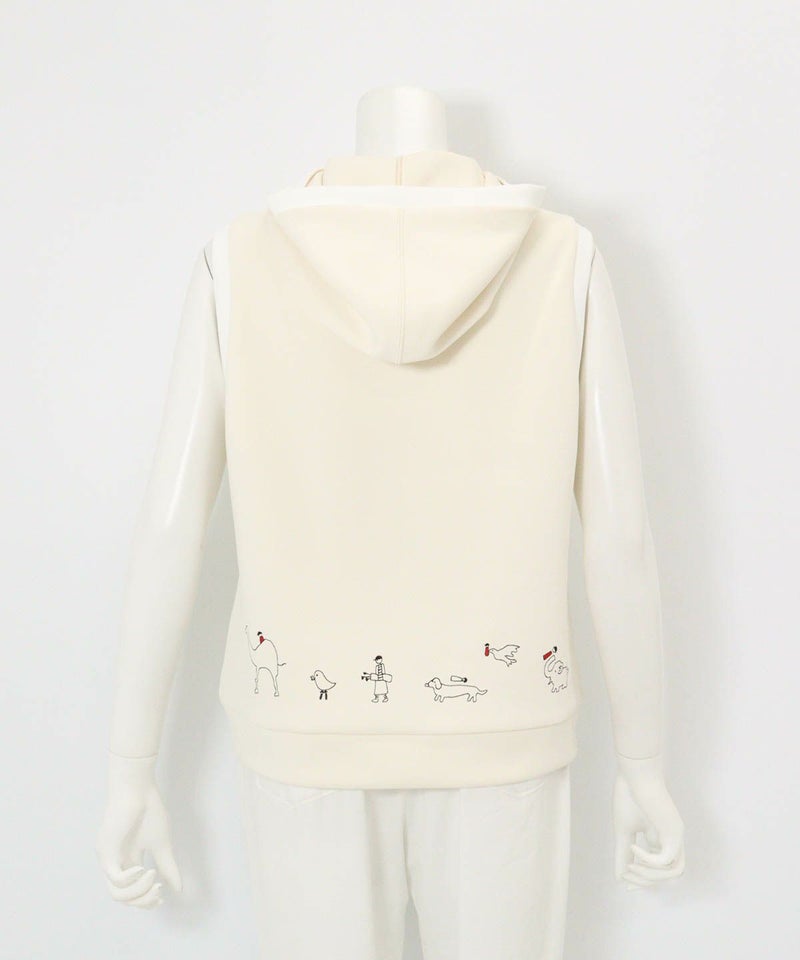 フード付UVダンボールベスト後（ベージュ）