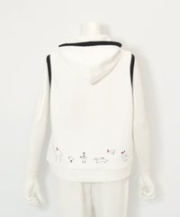 フード付UVダンボールベスト後（ホワイト）