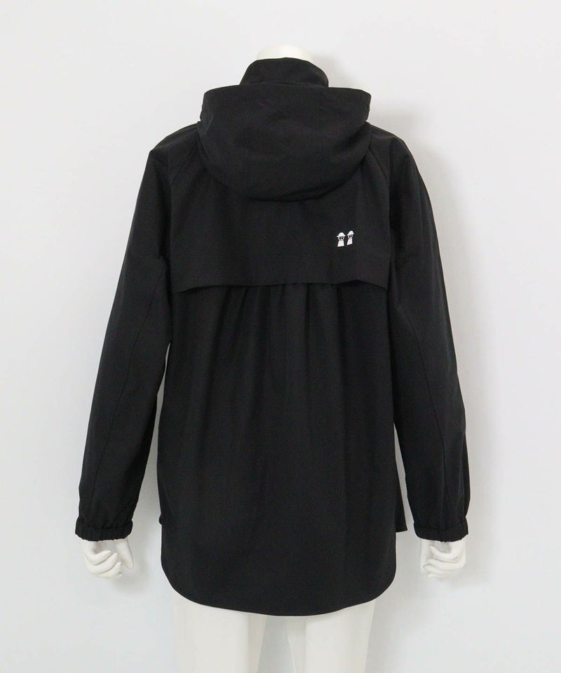 UV撥水フード付ジップブルゾン後（ブラック）
