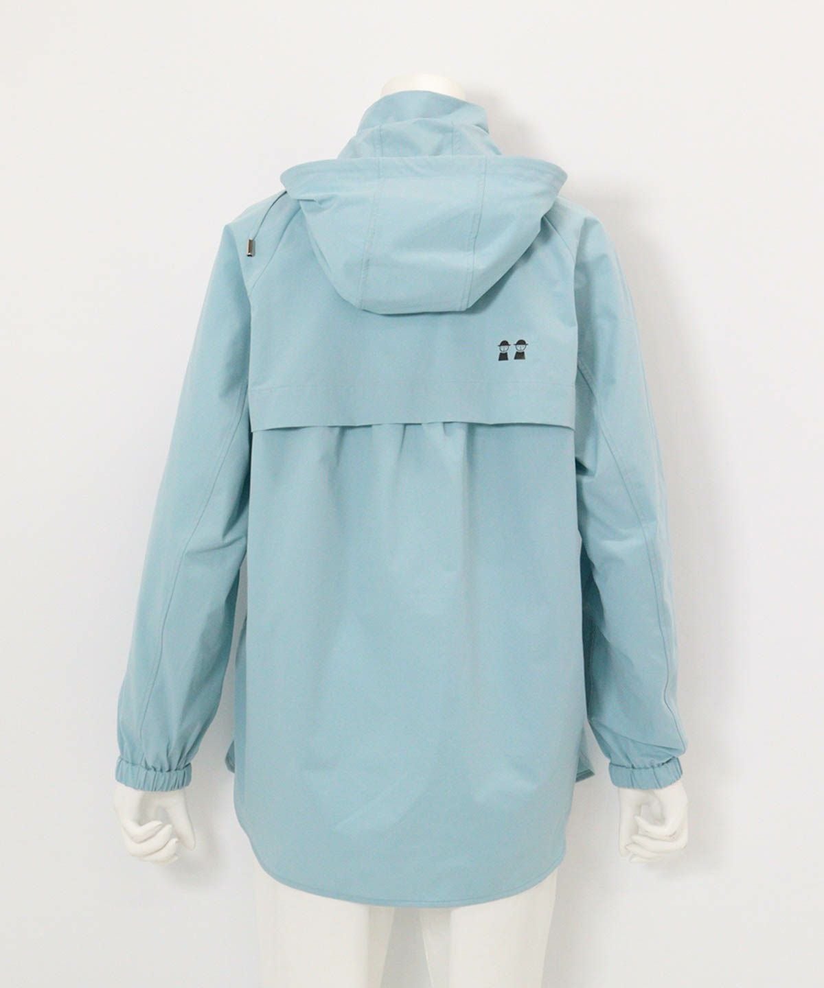 UV撥水フード付ジップブルゾン後（ライトブルー）