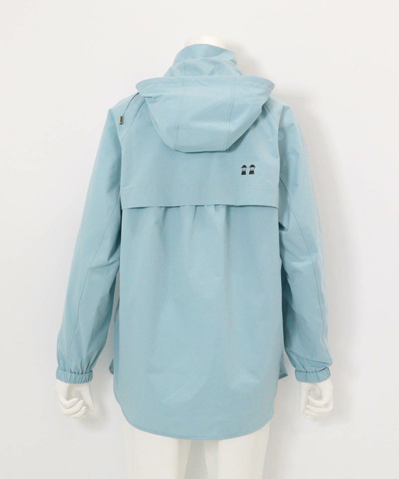 UV撥水フード付ジップブルゾン後（ライトブルー）