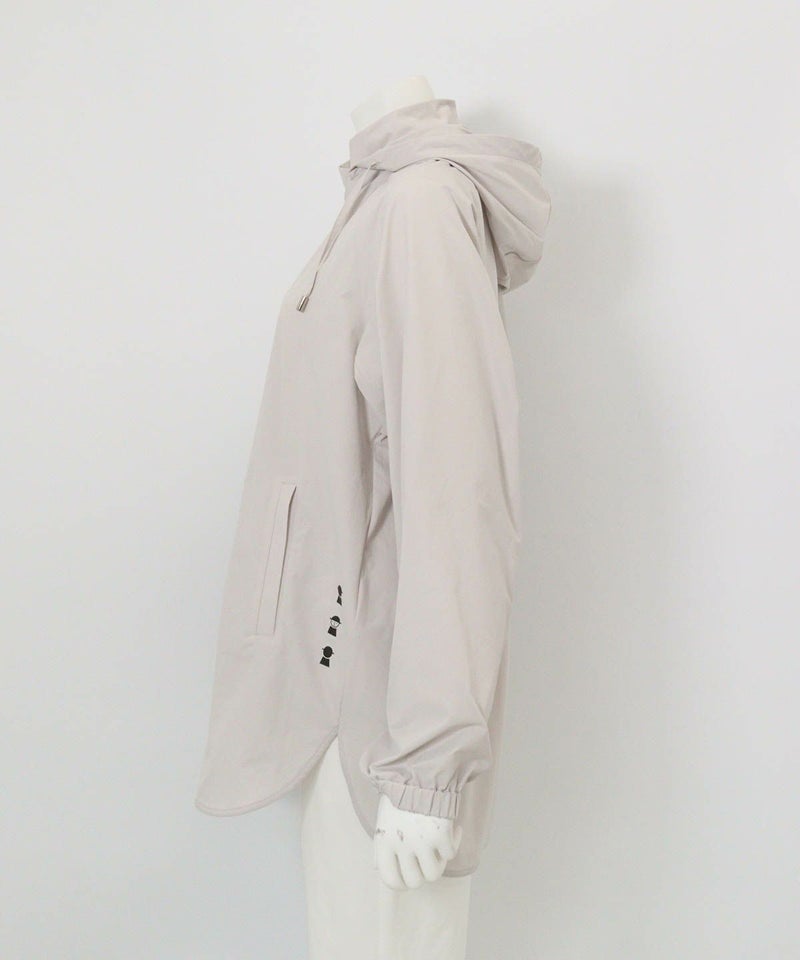 UV撥水フード付ジップブルゾン横（ライトグレー）