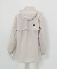 UV撥水フード付ジップブルゾン後（ライトグレー）