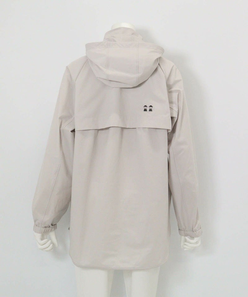 UV撥水フード付ジップブルゾン後（ライトグレー）
