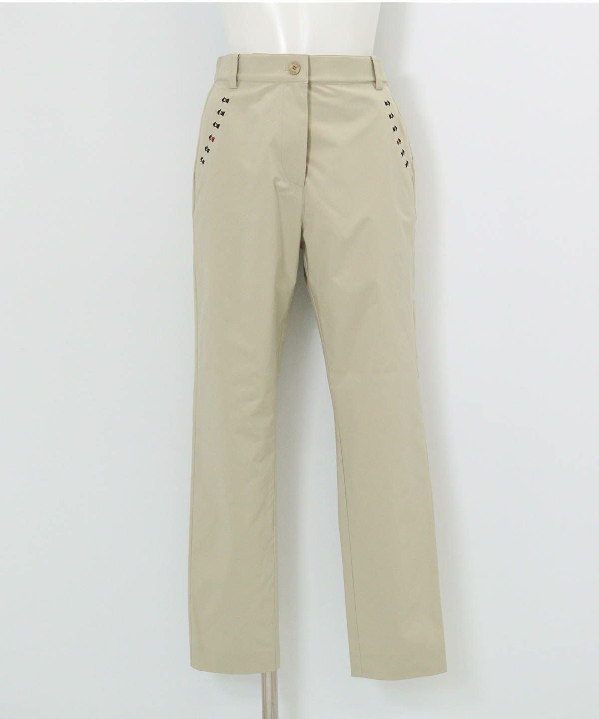 UV冷感スパンライクチノパンツ（ベージュ）