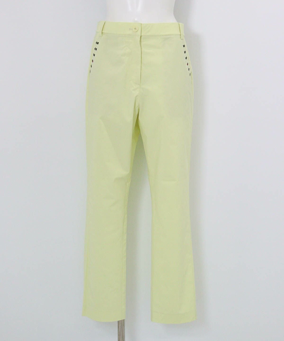 UV冷感スパンライクチノパンツ（イエロー）