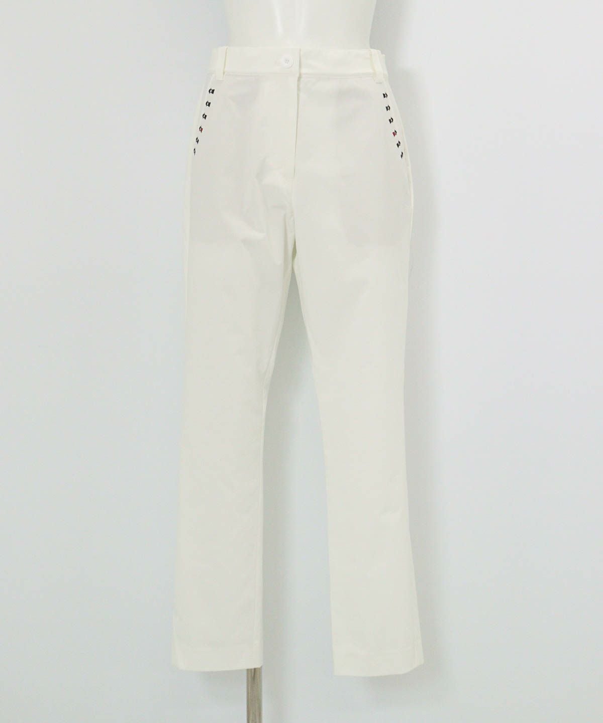 UV冷感スパンライクチノパンツ（ホワイト）