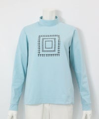UV速乾ピコスクエア柄プルオーバー（ライトブルー）