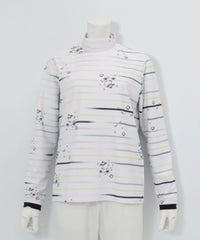 マルチボーダー総柄プルオーバー（グレー）