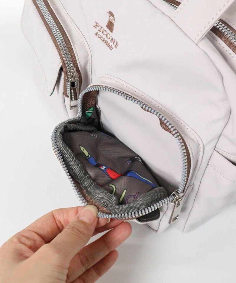 左ジッパーポケット（ライトグレー）