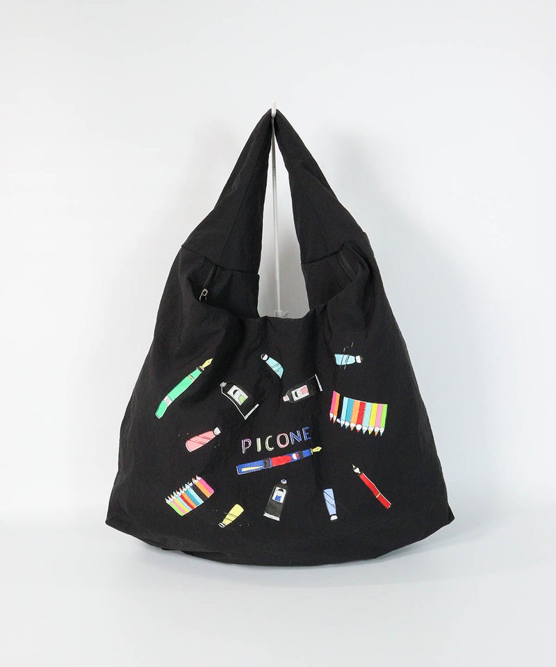 ワンハンドルバッグ＜Large＞(ブラック)前