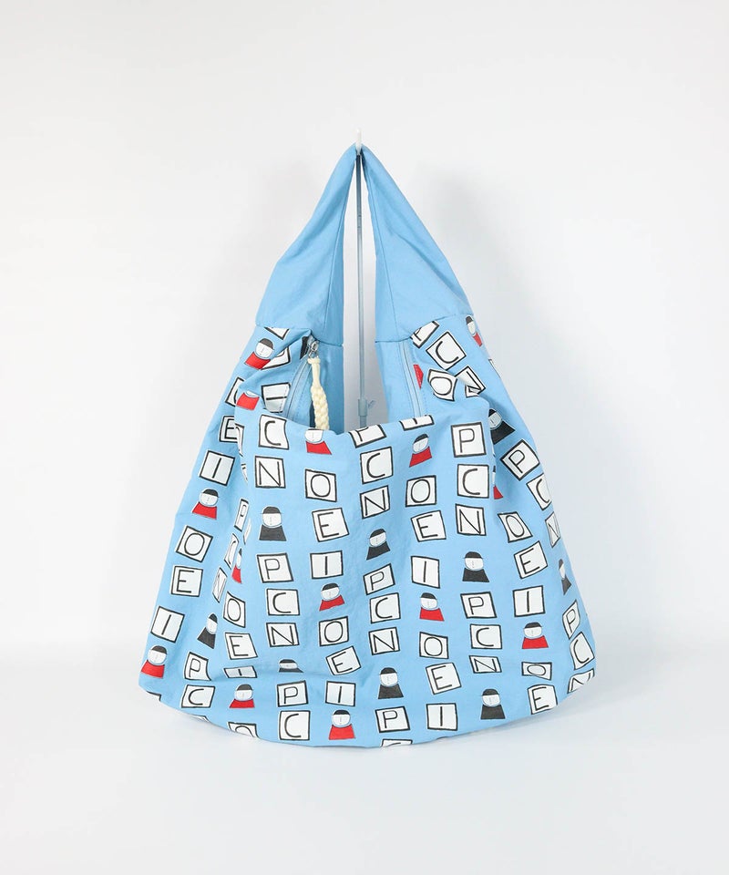 ワンハンドルバッグ＜Large＞(ブルー)前