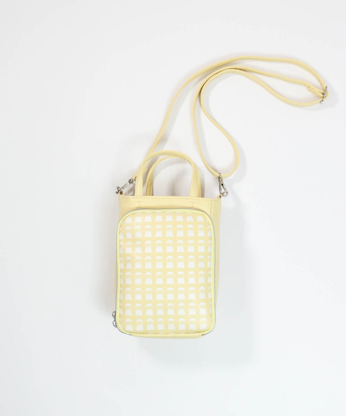 カードポケット付きショルダーバッグ(イエロー)前
