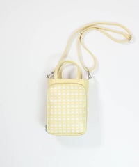 カードポケット付きショルダーバッグ(イエロー)前