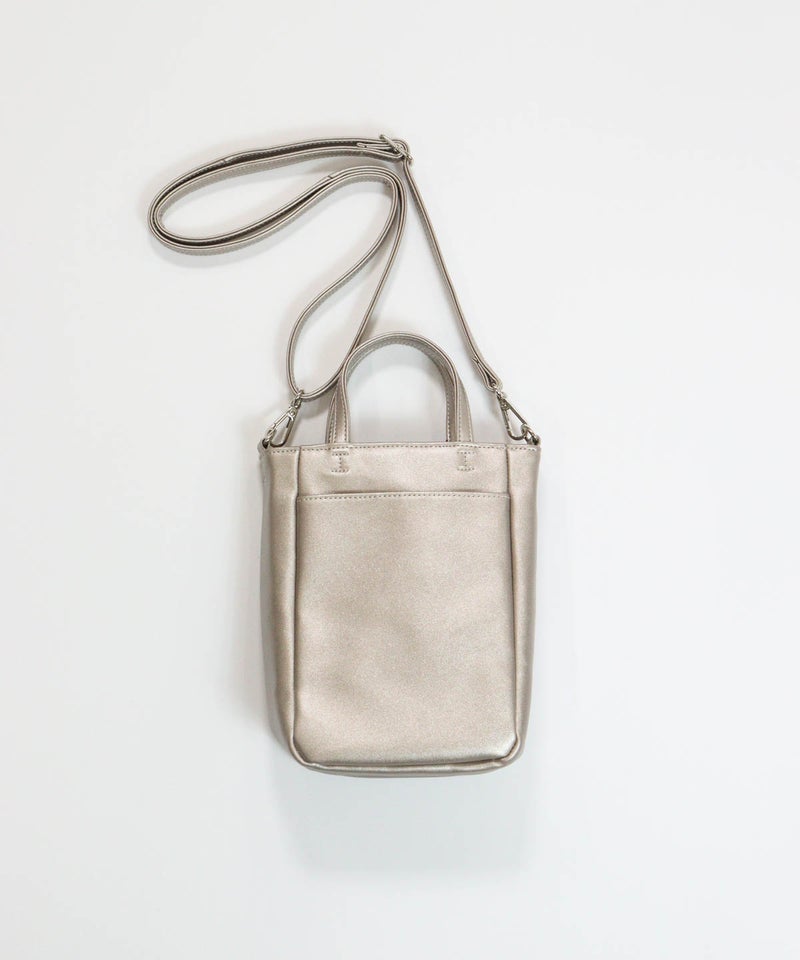 カードポケット付きショルダーバッグ(グレー)後ろ