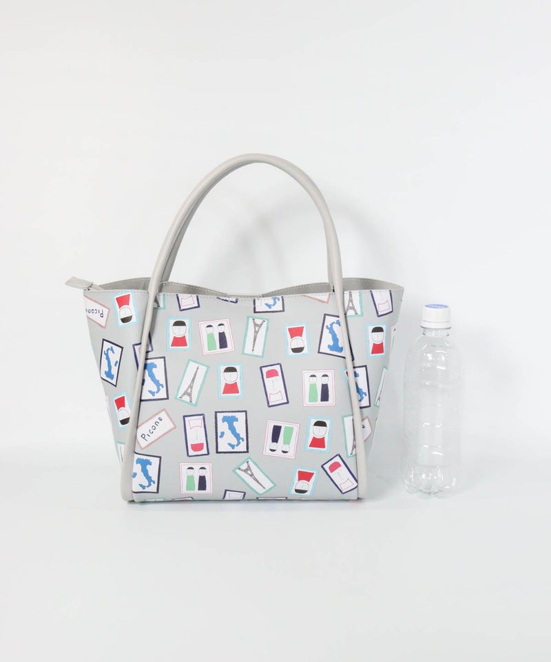 バッグサイズ比較・中ペットボトルと同じくらい（ライトグレー）