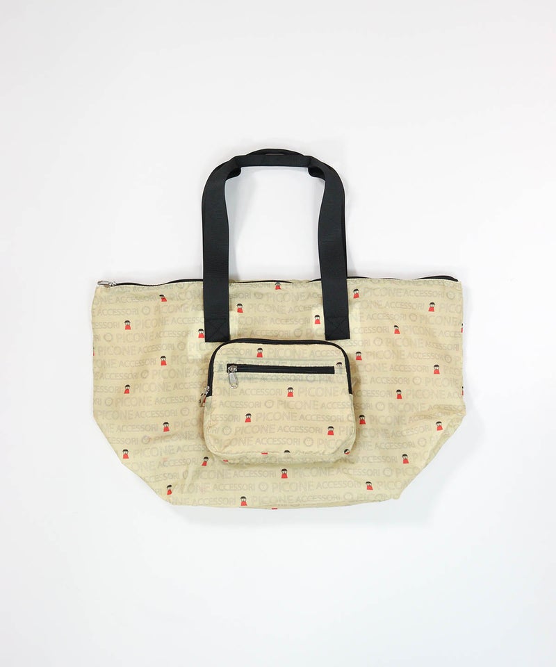 折りたたみBIGトートバッグ（ベージュ）前