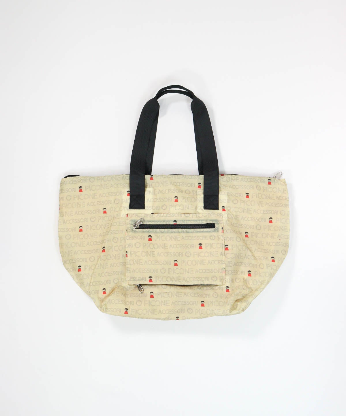 折りたたみBIGトートバッグ（ベージュ）後ろ