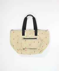 折りたたみBIGトートバッグ（ベージュ）後ろ