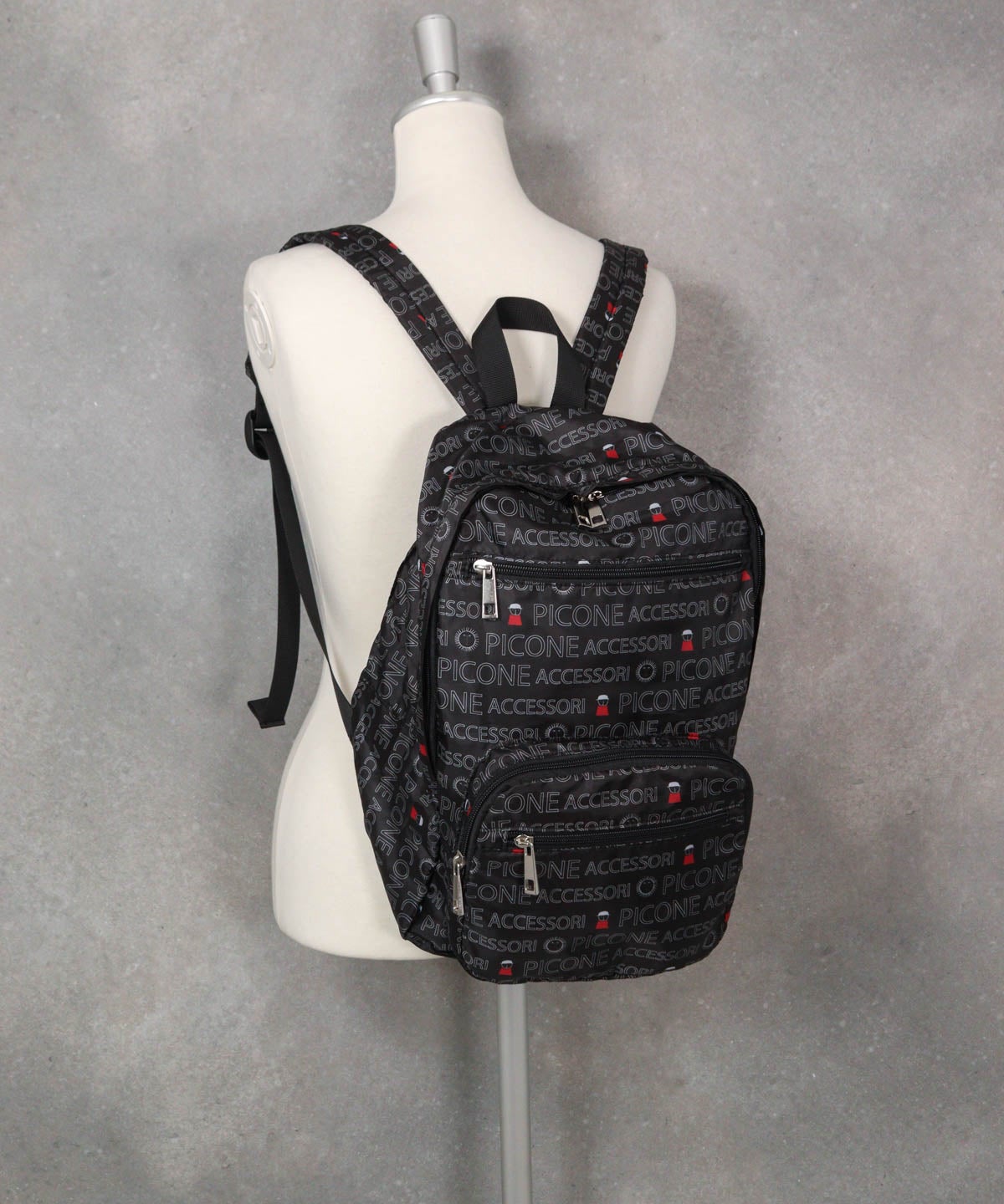 折りたたみリュック（ブラック）前