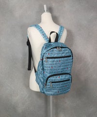 折りたたみリュック（ブルー）前