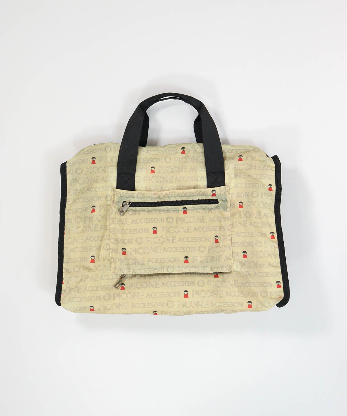 折りたたみボストンバッグ（ベージュ）後ろ