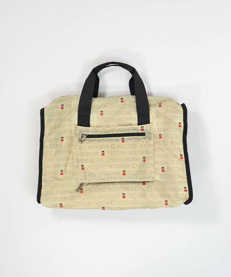 折りたたみボストンバッグ（ベージュ）後ろ