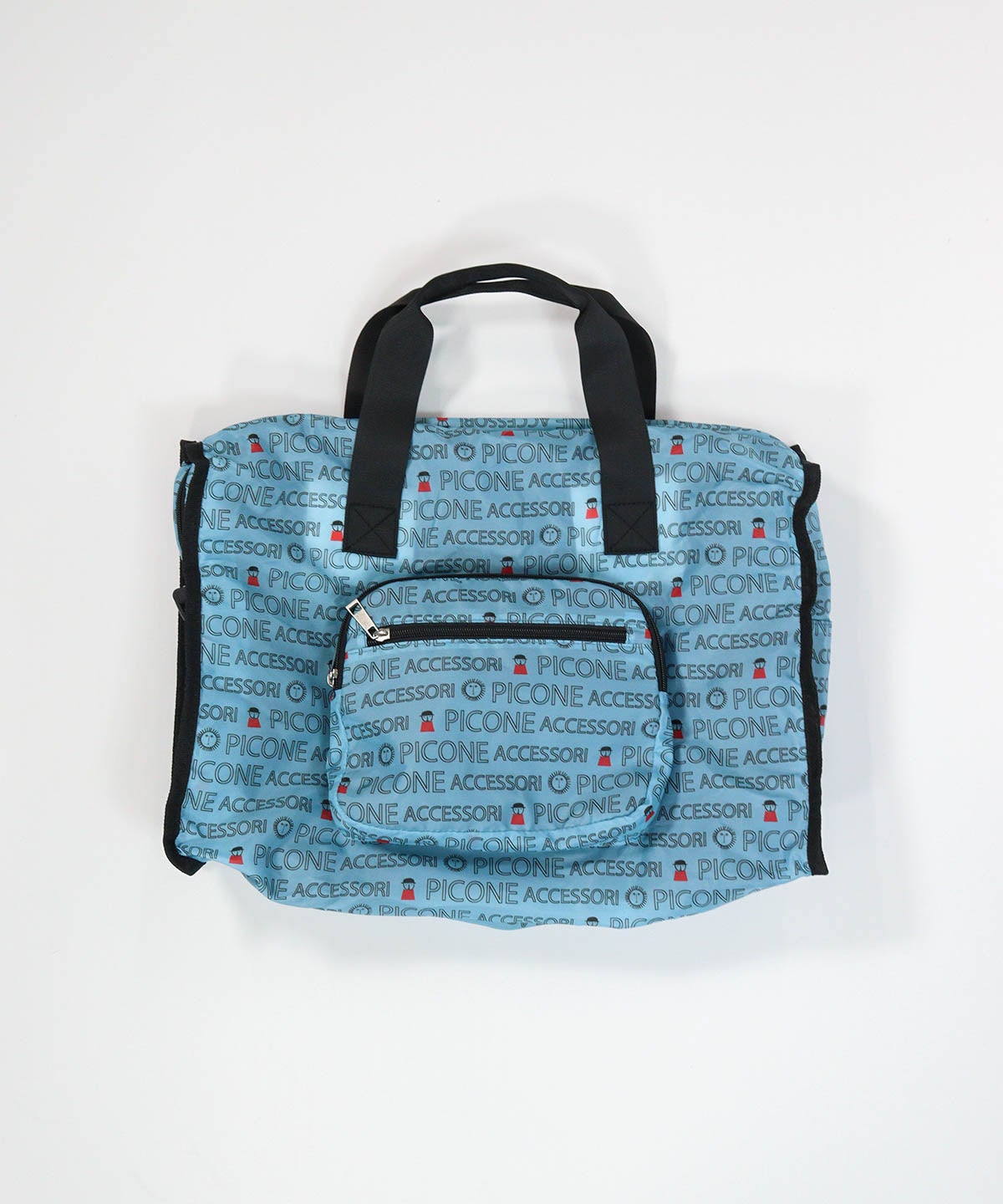 折りたたみボストンバッグ（ブルー）前