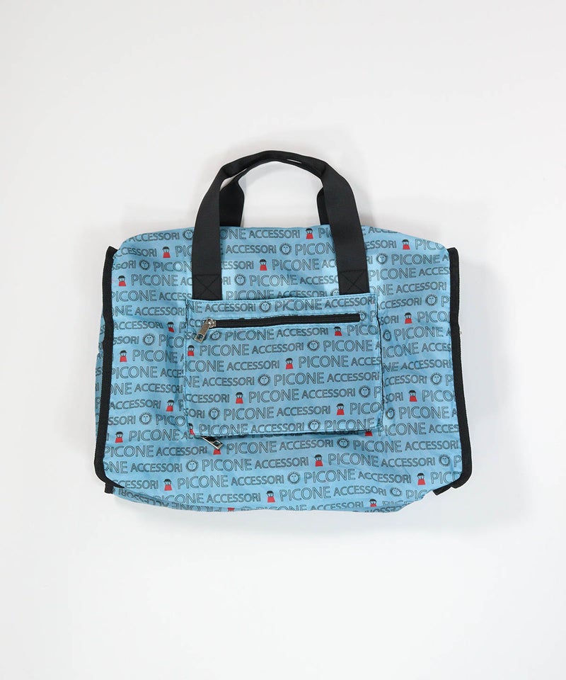 折りたたみボストンバッグ（ブルー）後ろ