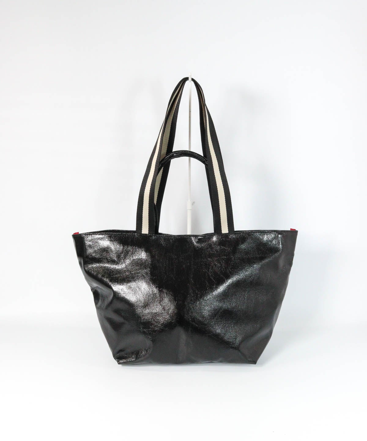 メタリックトートバッグ(ブラック)後ろ