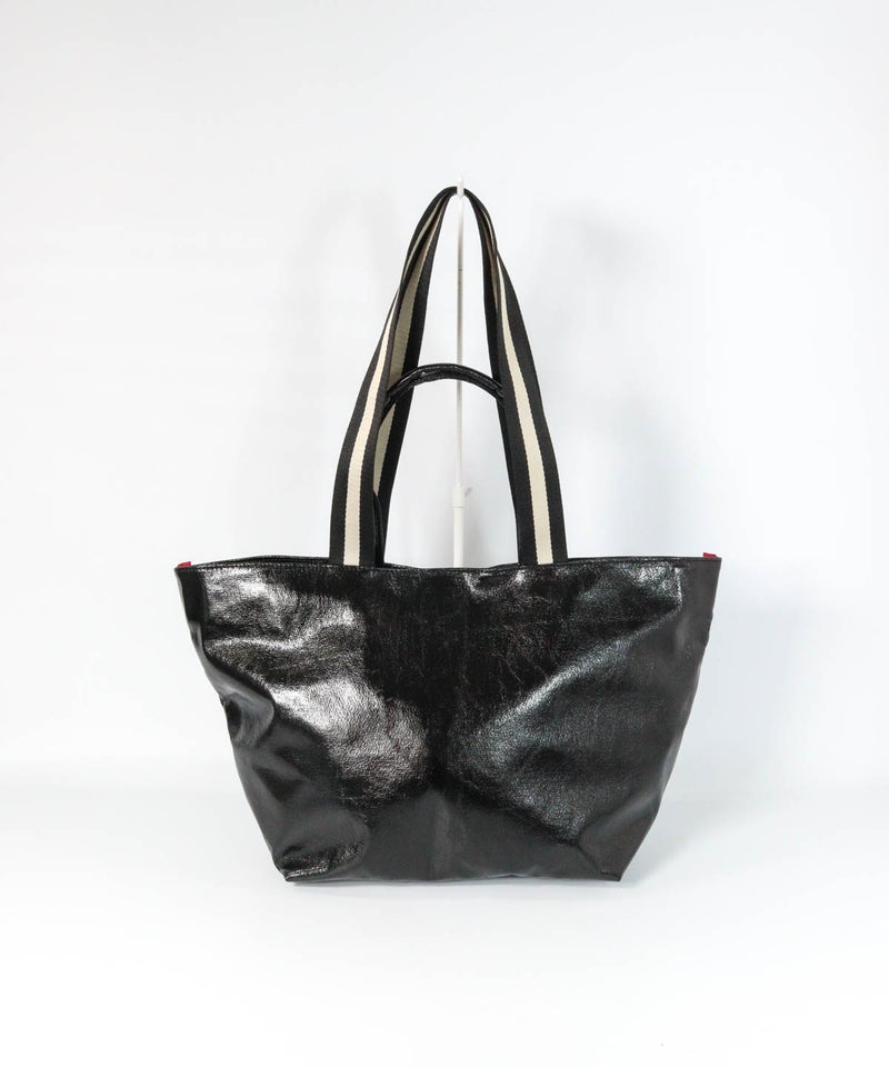 メタリックトートバッグ(ブラック)後ろ