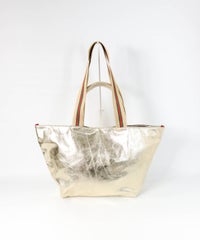 メタリックトートバッグ(ベージュ)後ろ