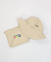 ポーチ付き3WAYハット（ベージュ）前
