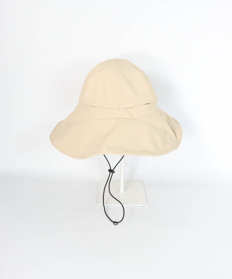 ポーチ付き3WAYハット・ハット単体（ベージュ）後ろ